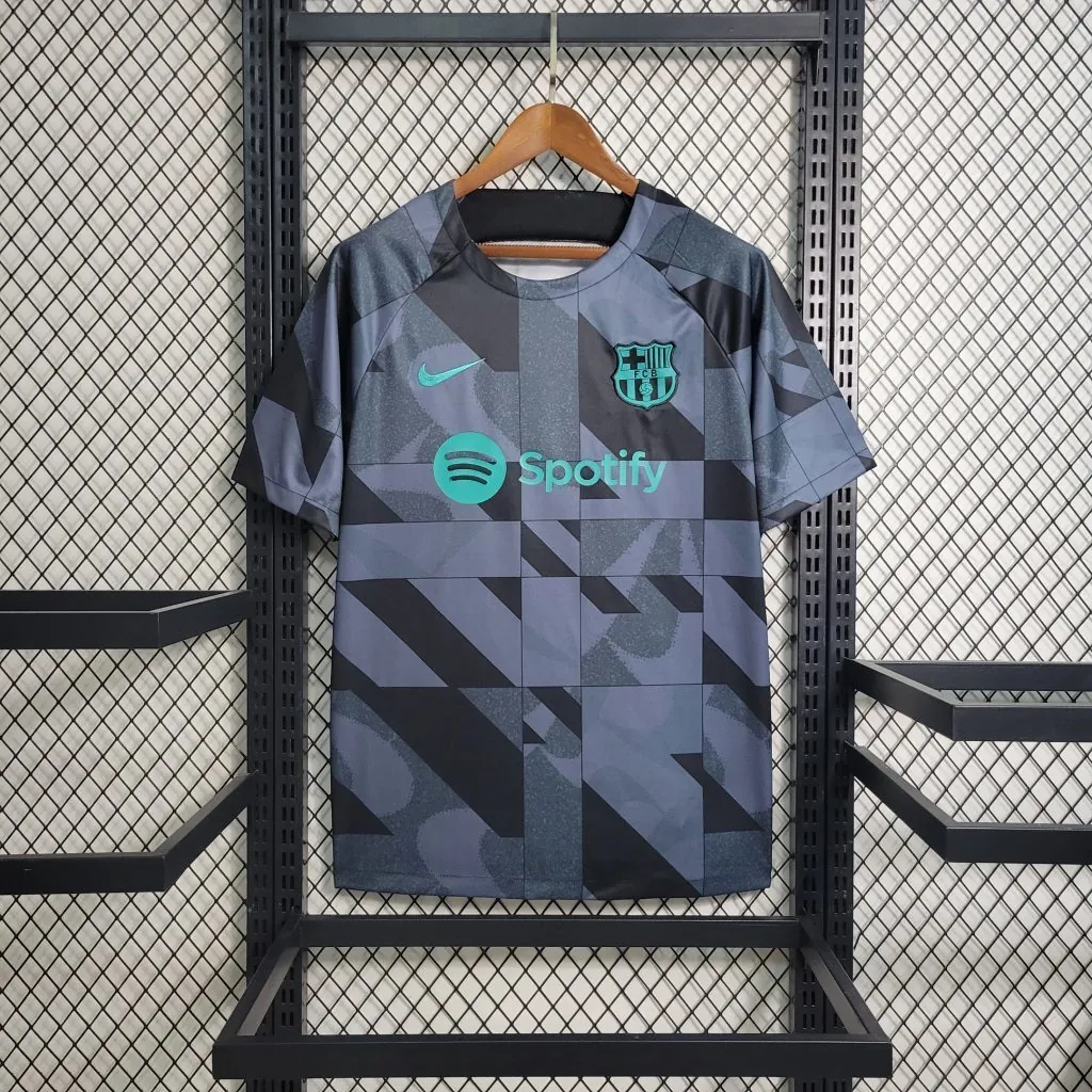 23-24 Barcelona training Black S-XXL Cheap Soccer Jerseys 6
