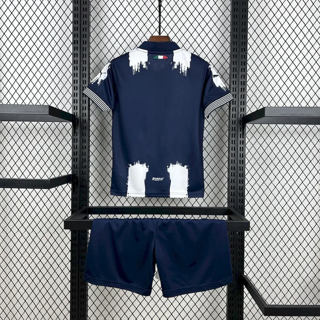 25-26 Monterrey Home Kid Kits Youth Apparels Soccer AAAAJersey Yupoo 3