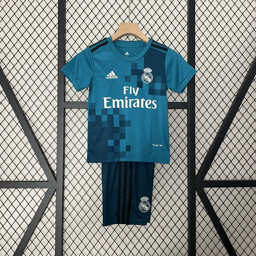 17-18 Real Madrid Third Away Retro Kids Kit Size-16-28 Soccer Jersey Yupoo 13