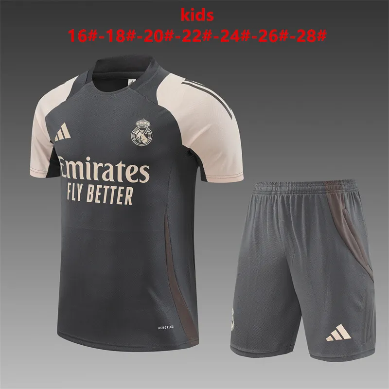 24-25 Real Madrid Kids Training Soccer Jerseys Football Shirts 1