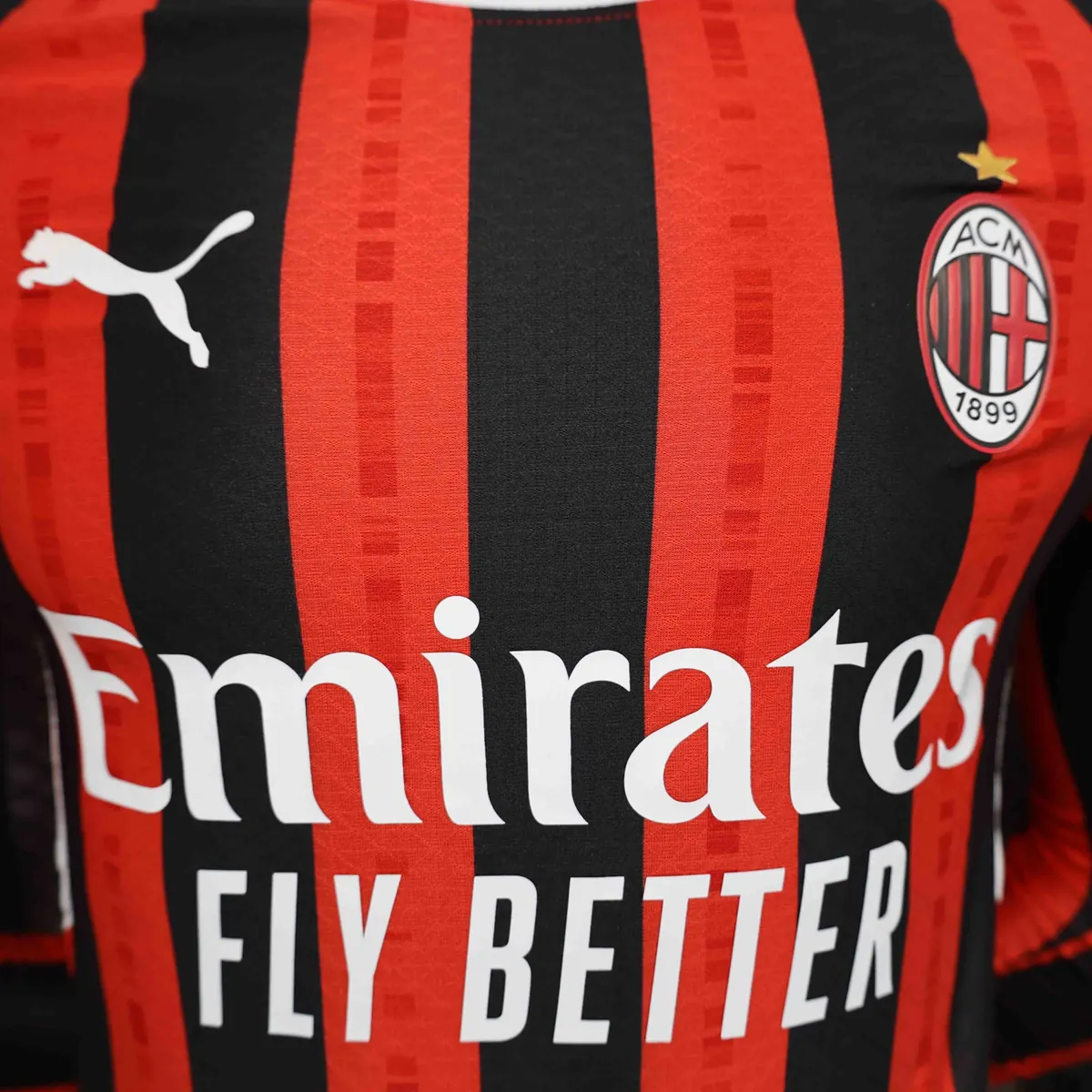 24-25 AC Milan Home Long Sleeve Player Version Shirt Sport AAAAJersey Yupoo 3