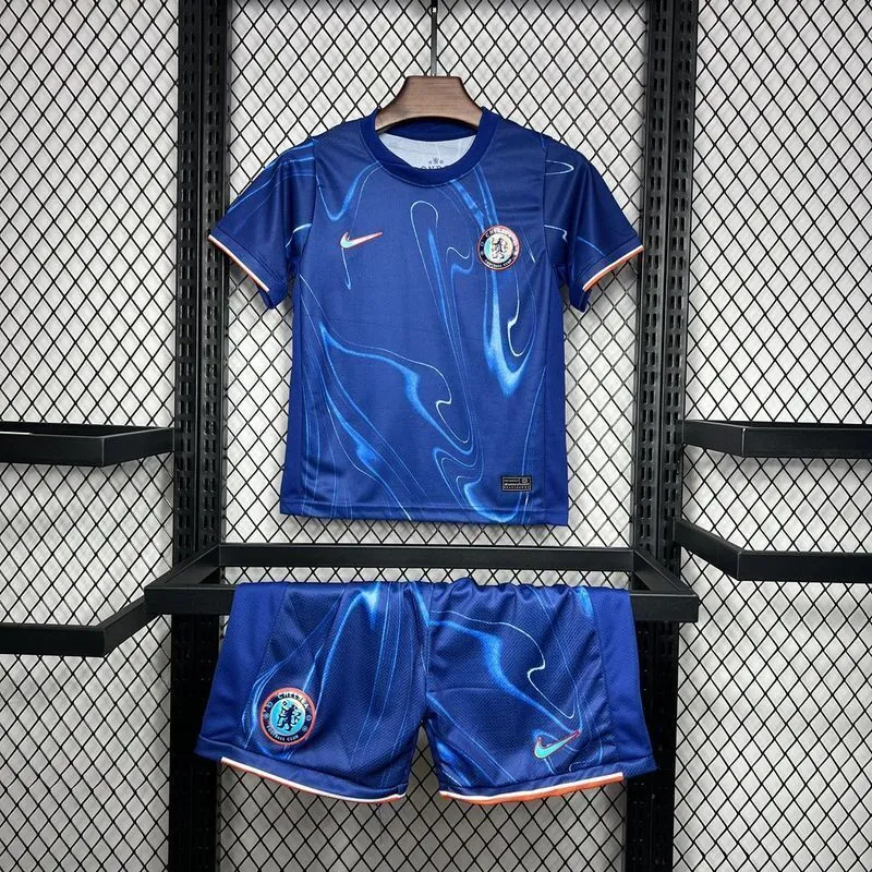24-25 Chelsea Home Kid Kits Youth Apparels Football AAAAJersey Yupoo 5