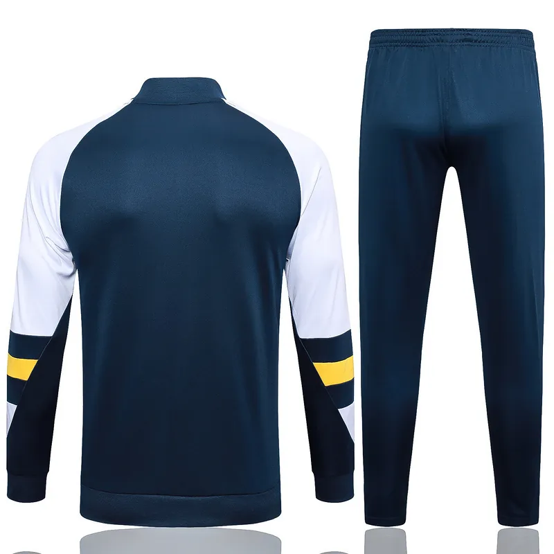 23-24 Real Madrid Long Sleeve Kits Navy Half-Pull Training Suits Soccer Jerseys Yupoo 1
