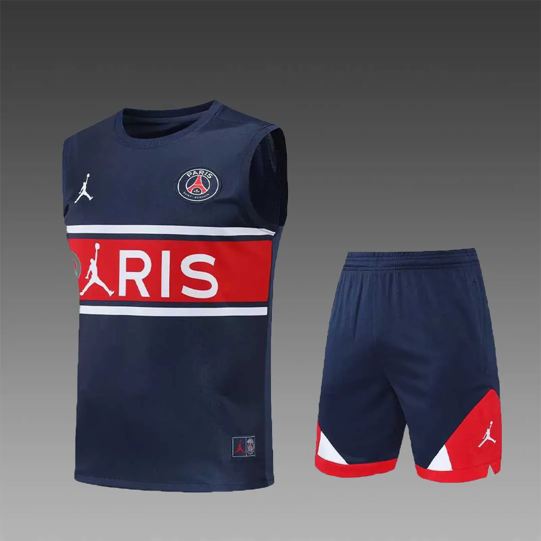 22-23 PSG vest training kit kit dark blue and red stripe 15