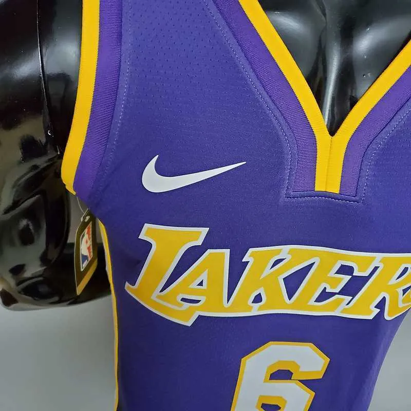James #6 Lakers purple 8