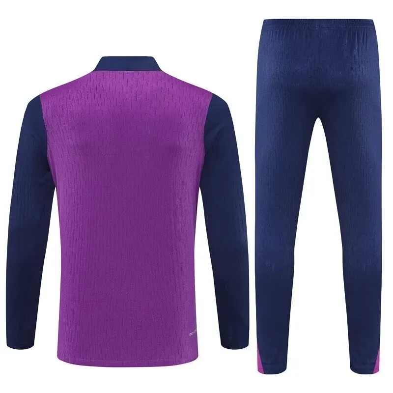 25-26 Barcelona Pink Training Kits Long Football Tracksuits 1