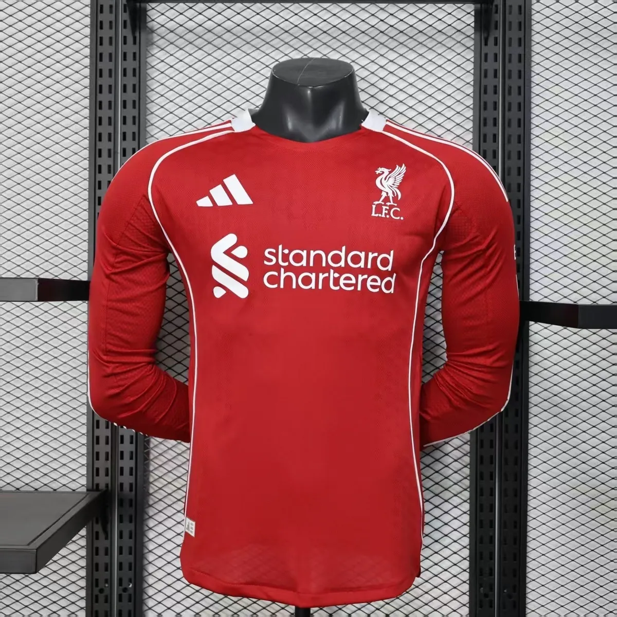 25-26 Liverpool Home Player Version Kit Football Long Sleeve Sino Shirt Sino AAAAJersey Supply Yupoo 1