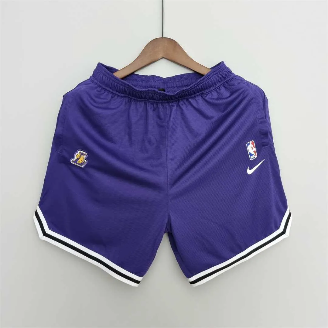 2022 Los Angeles Lakers NBA US Training Shorts Purple 7