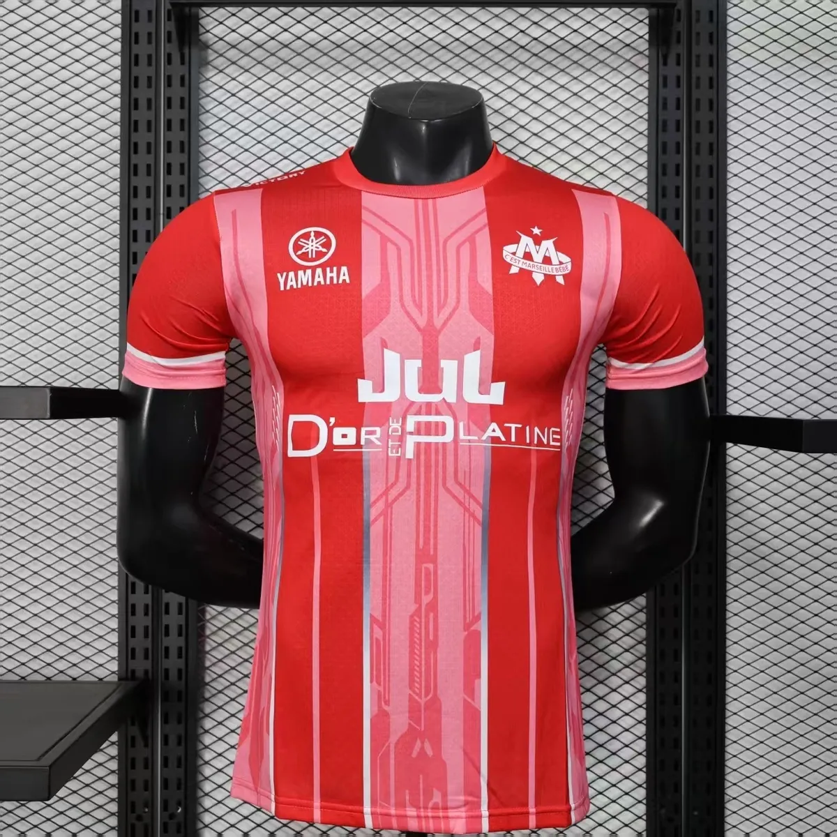 25-26 Marseille Red YAMAHA OM X JUL Limited Edition Shirt Player Version été Kit AAAAJersey Yup 7