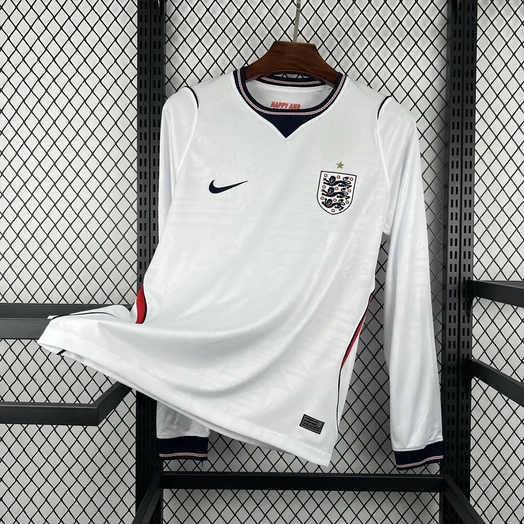 World Cup 2026 England Mens Home Kit Football Long Sleeve T-Shirt AAAAJersey Dropship Yupoo 2 1