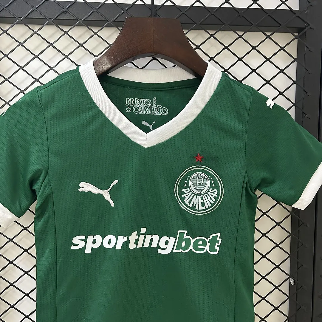 25-26 Palmeiras Home Kid Kits Youth Apparels AAAAJersey Dropship Yupoo 2