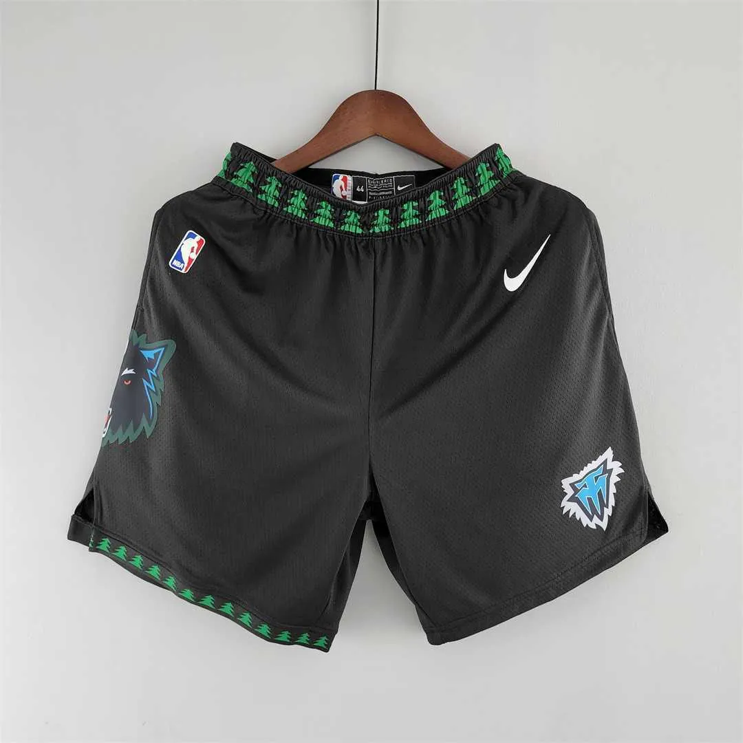 Minnesota Timberwolves retro NBA Shorts Black 9
