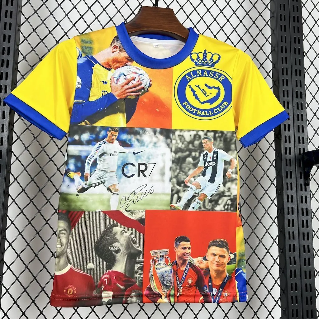 25-26 Cristiano Ronaldo All Club Mix Kid Kits Youth Apparels Soccer AAAAJersey Yupoo 2