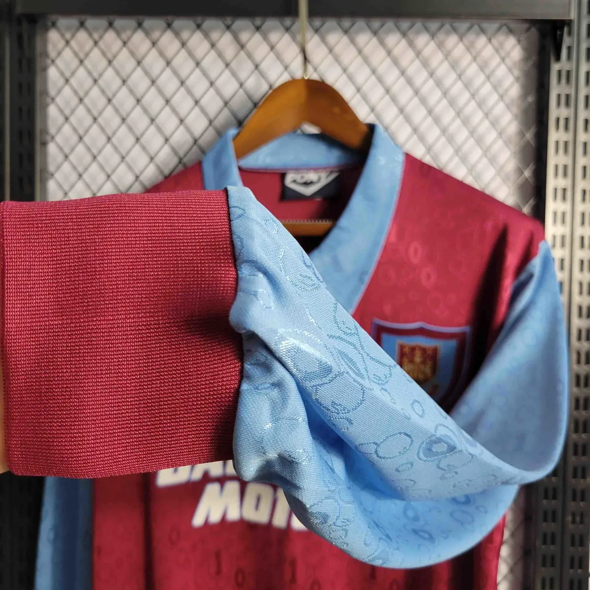 95-97 West Ham Home Retro Long Sleeve Kit Vintage Shirt Sport AAAAJersey Yupoo 4