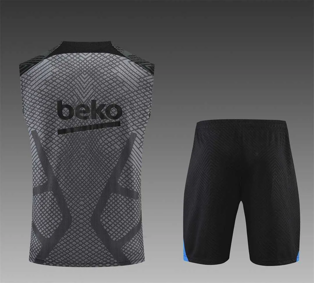 22-23 Barcelona vest training suit kit grey 5