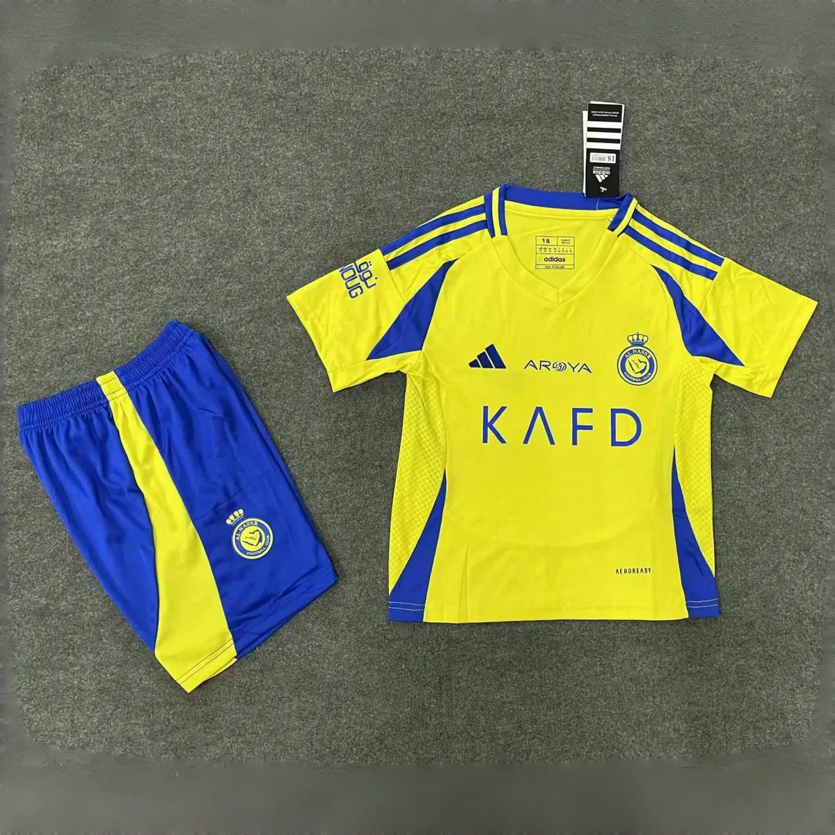 24-25 Al-Nassr Home Kid Kits Youth Apparels Sport AAAAJersey Yupoo 3