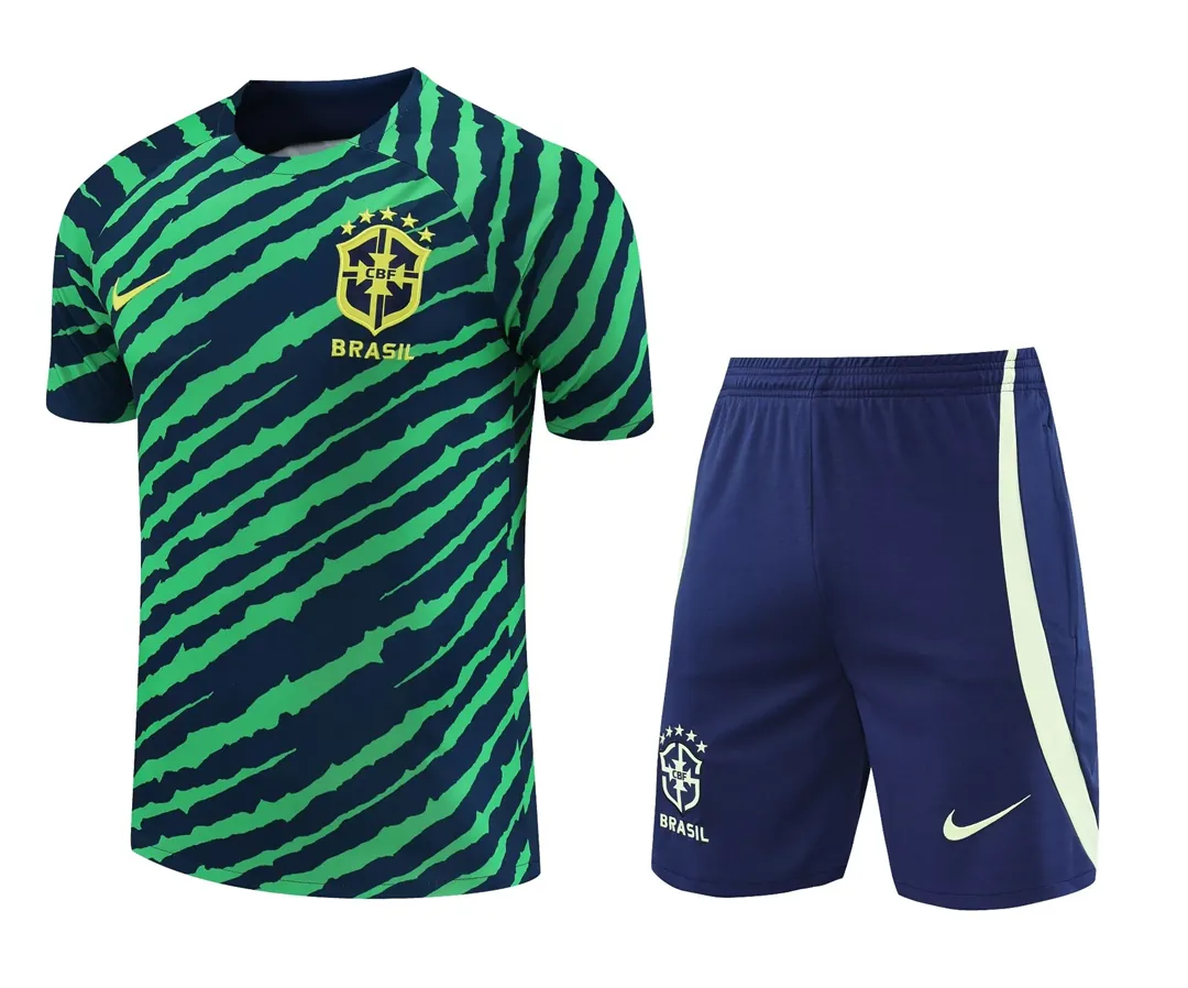 2022 Brazil Training Jersey Green 12