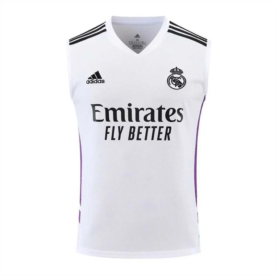 22-23 Real Madrid vest training suit kit White 8