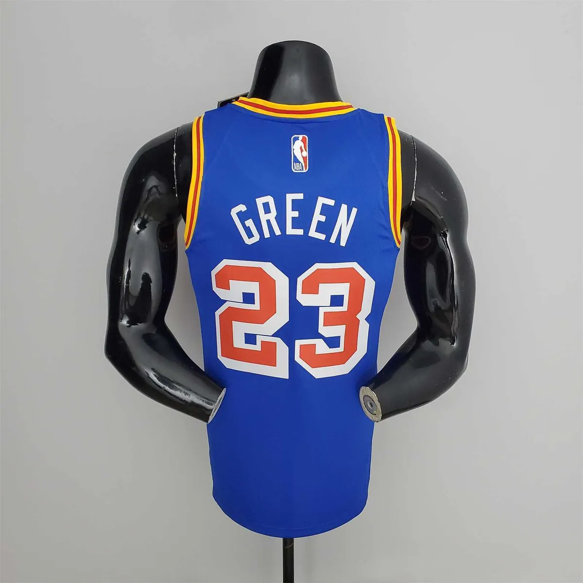 75th Anniversary Green#23 Warriors Vintage Blue NBA Jersey 6