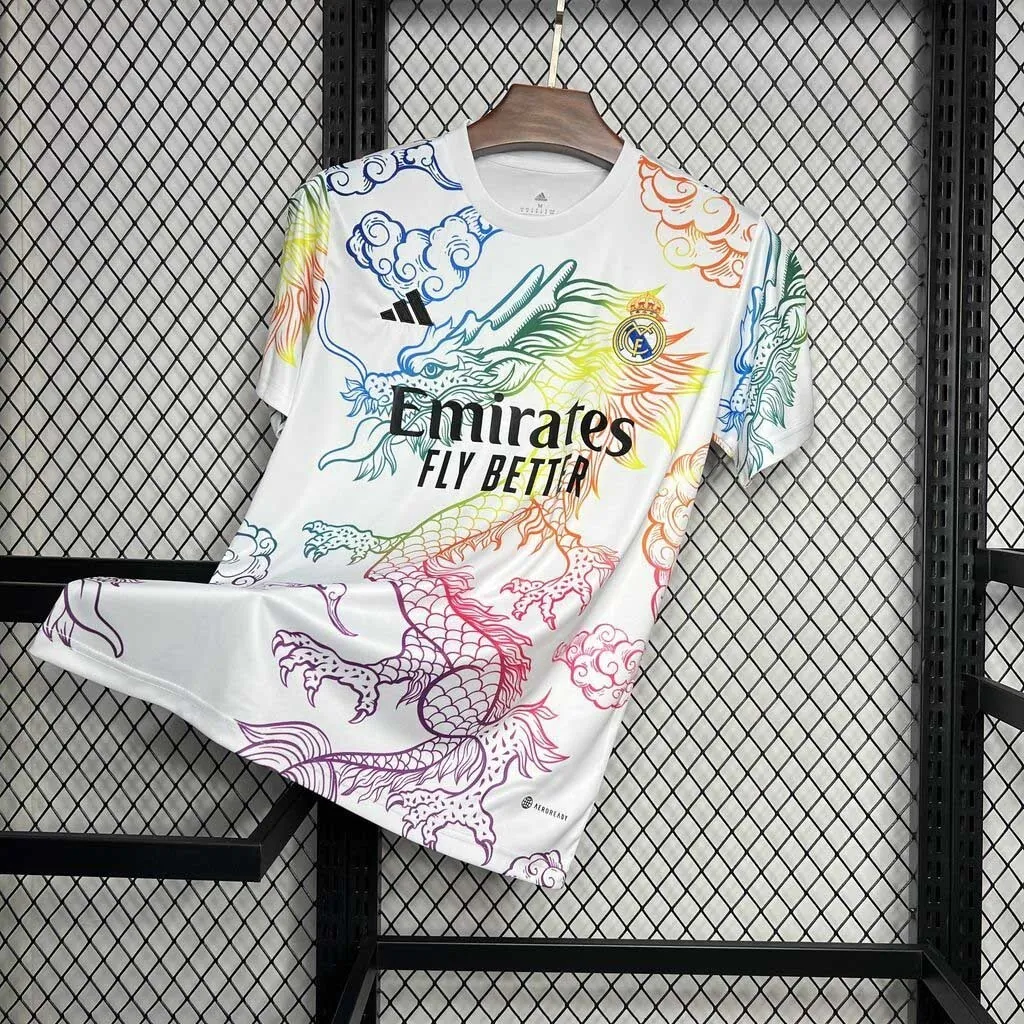 24-25 Real Madrid Rainbow Dragon White Training Kit Sport AAAAJersey Yupoo 4
