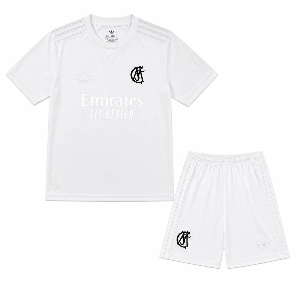 26-27 Real Madrid 125th Anniversary Kid Kits Youth Football Apparels AAAAJersey Supply Yupoo 4 1