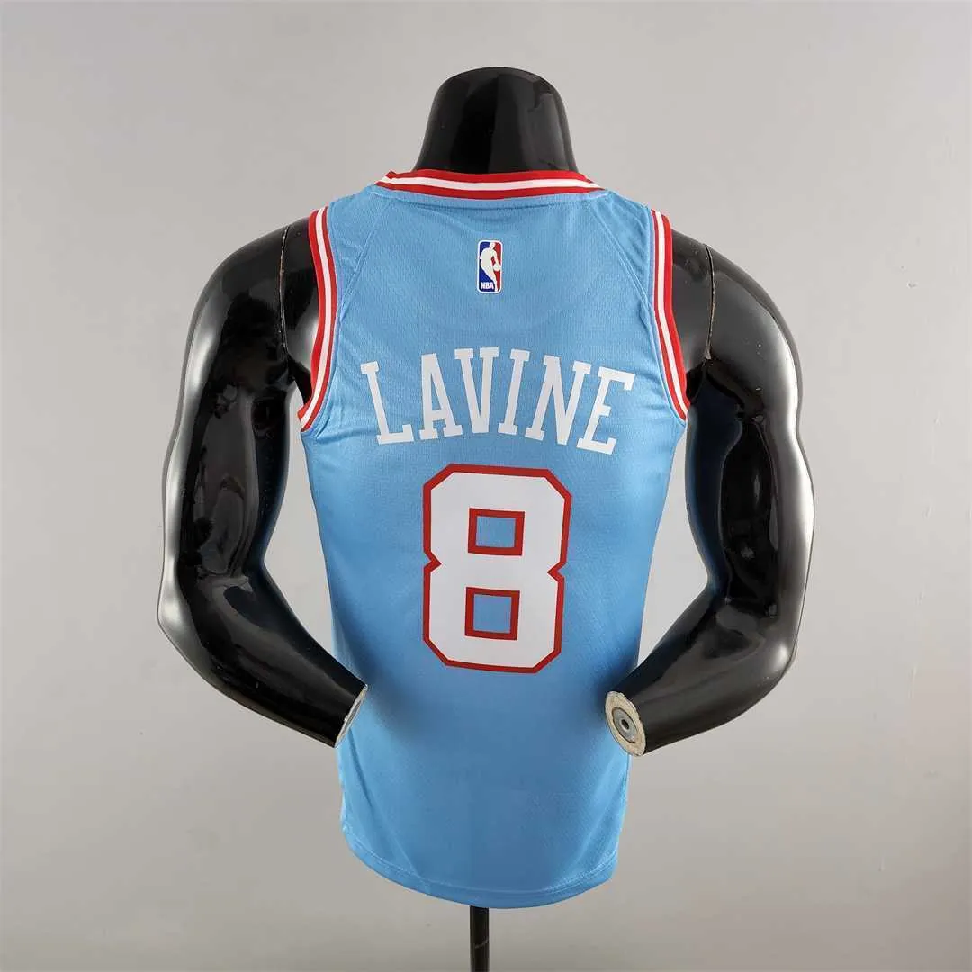Chicago Bulls LAVINE #8 Blue NBA Jersey 6