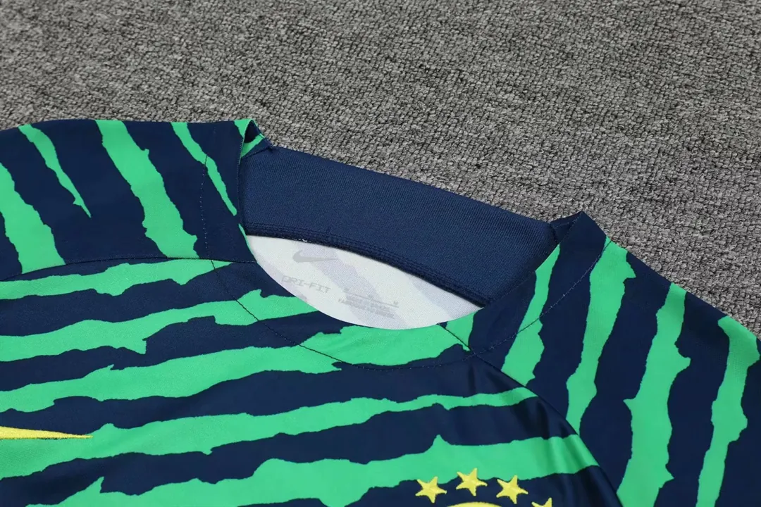 2022 Brazil vest training suit green 8
