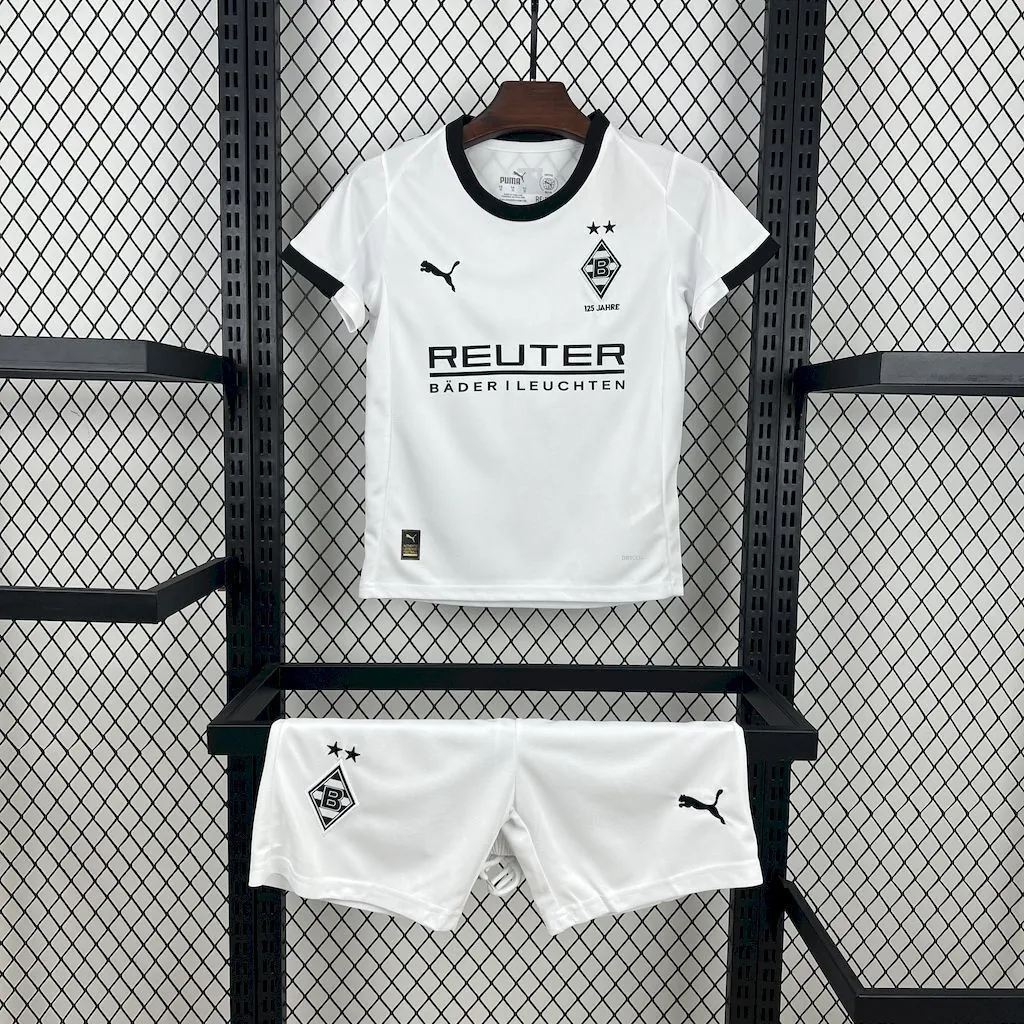 25-26 Borussia Mönchengladbach Home Kid Kits Youth Apparels 13