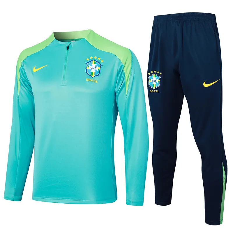 2024 Brazil Long Sleeve Training Suit Football Shirts 4