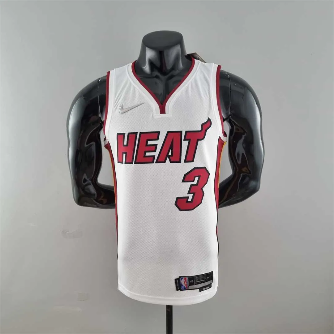 75th Anniversary Miami Heat ADEBAYO#13 White NBA Jersey 4