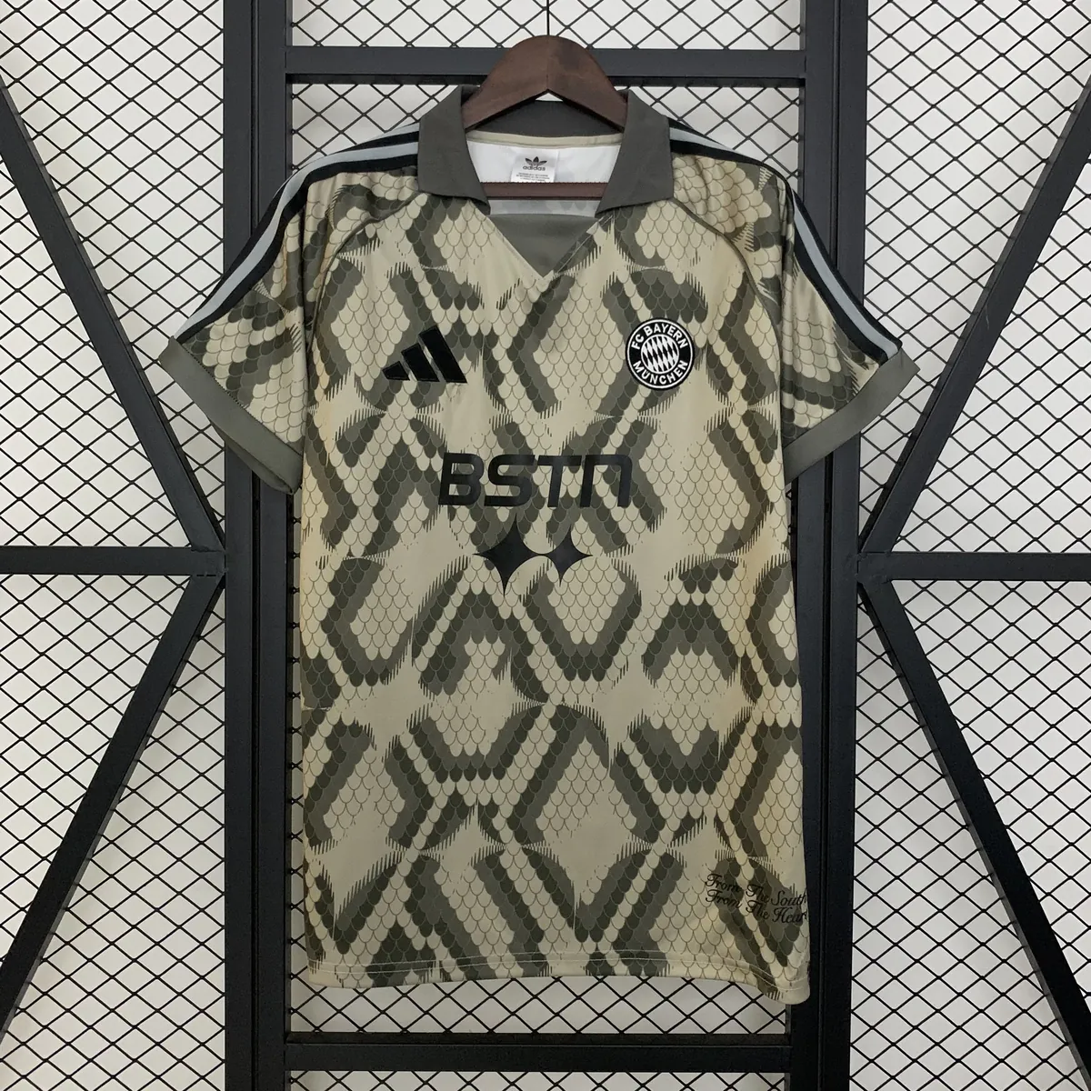 25-26 Bayern Munich x BSTN Lifestyle Brown Shirt Football Uniform AAAAJersey Supply Yupoo 9