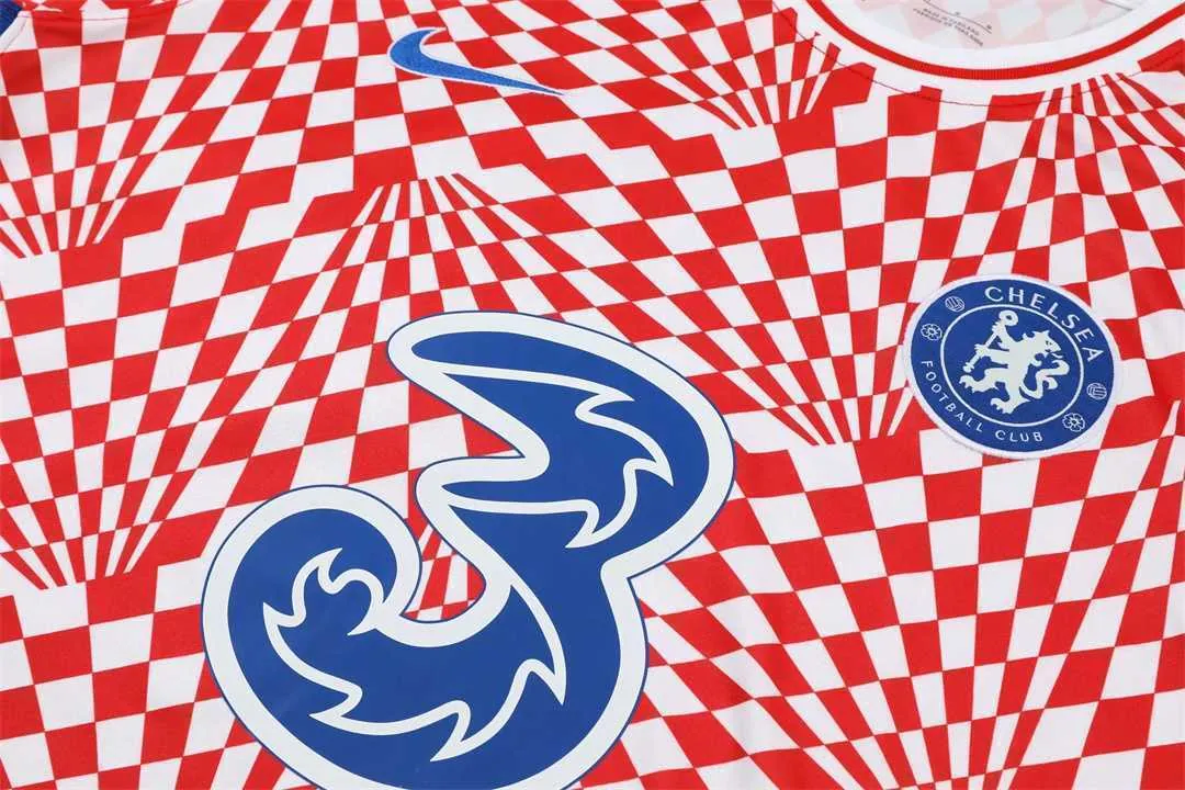 22-23 Chelsea vest training suit kit red and white 7