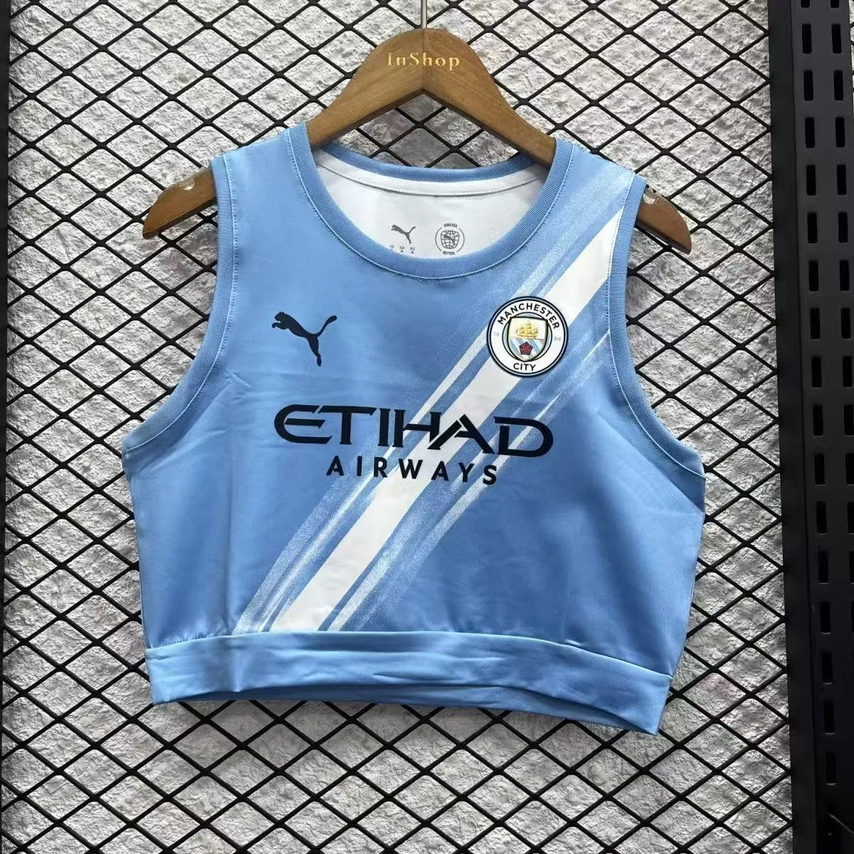 25-26 Manchester City Home Women Yoga Vest Kit Soccer T-Shirt AAAAJersey Supply Yupoo 2