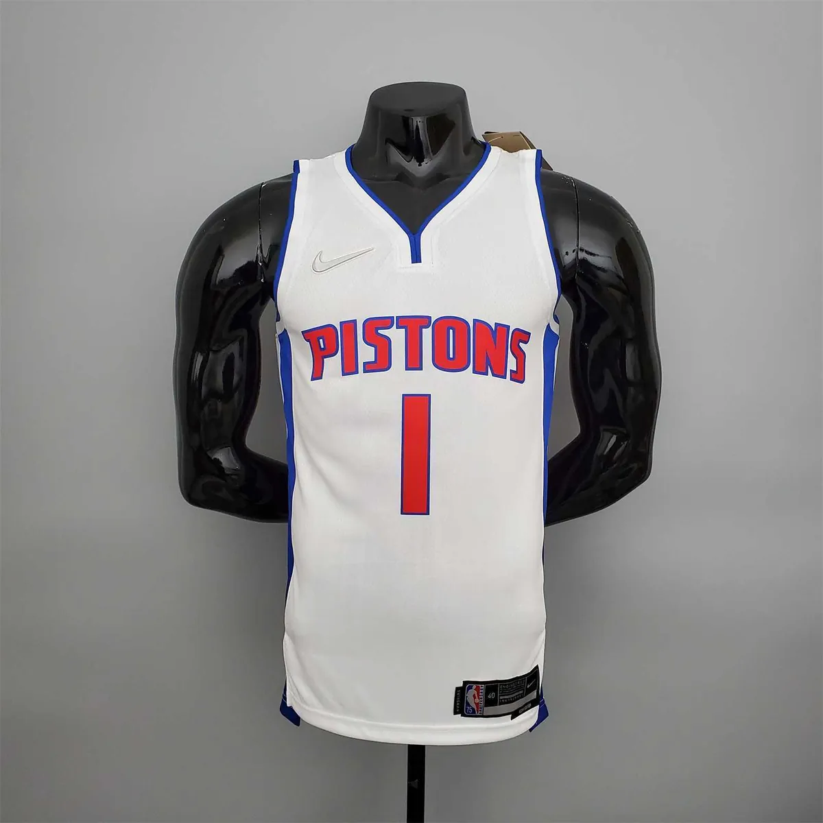 75th Anniversary Iverson #1 Pistons White 9