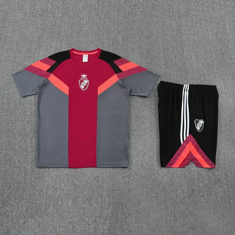 25-26 River Plate Red&Grey Training Kits Football Tracksuits 1