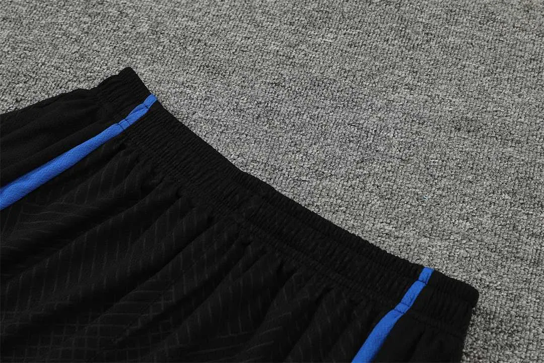 22-23 Barcelona Training Suit Short Sleeve Kit Black Grey 7