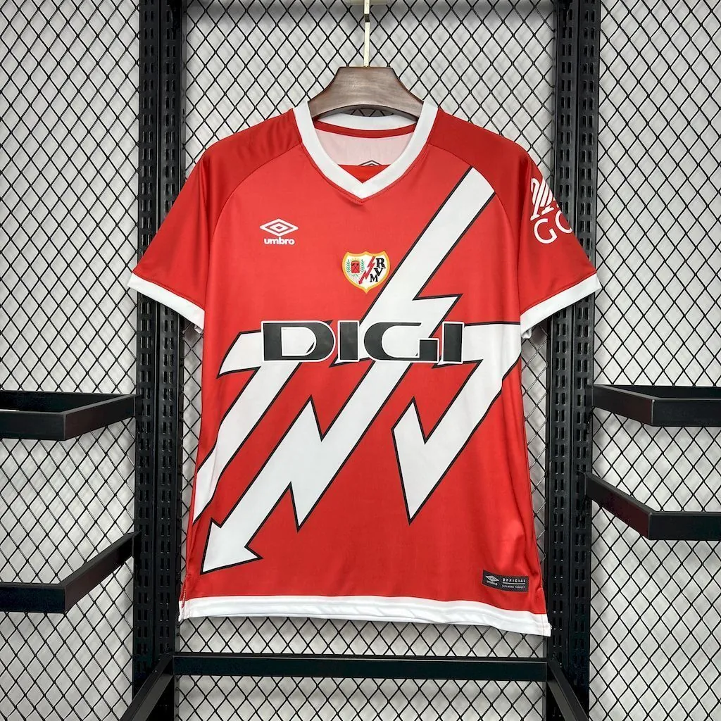 24-25 Rayo Vallecano Home Shirt Soccer Uniforms Soccer AAAAJersey Yupoo 7