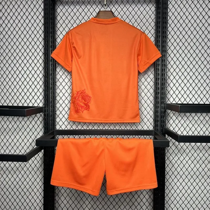24-25 Real Madrid Y3 Kid Kits Orange Children Sets Football AAAAJersey Yupoo 1