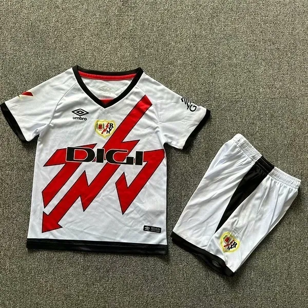 24-25 Rayo Vallecano Home Kid Kits Youth Apparels Soccer AAAAJersey Yupoo 2
