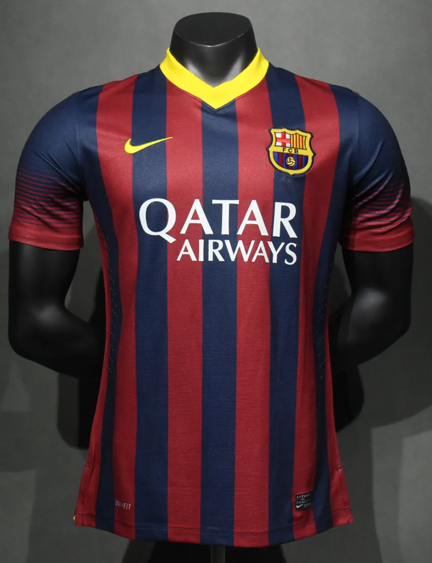 13-14 Barcelona Home Retro Kit Vintage Player Version Sino Shirt AAAAJersey Dropship Yupoo 6