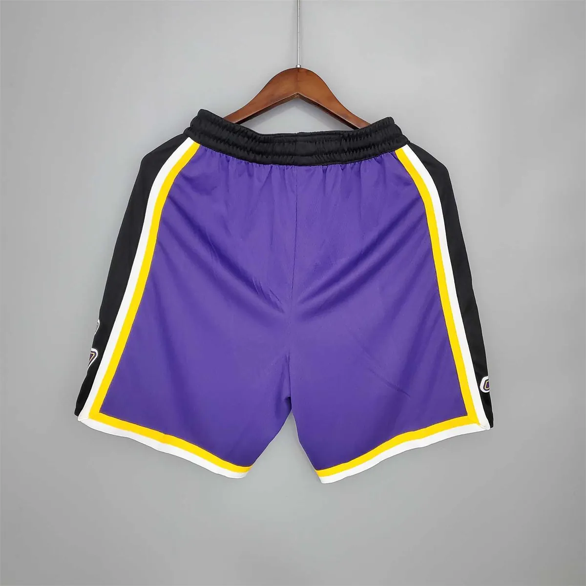 Lakers Purple Black Side NBA Shorts 5
