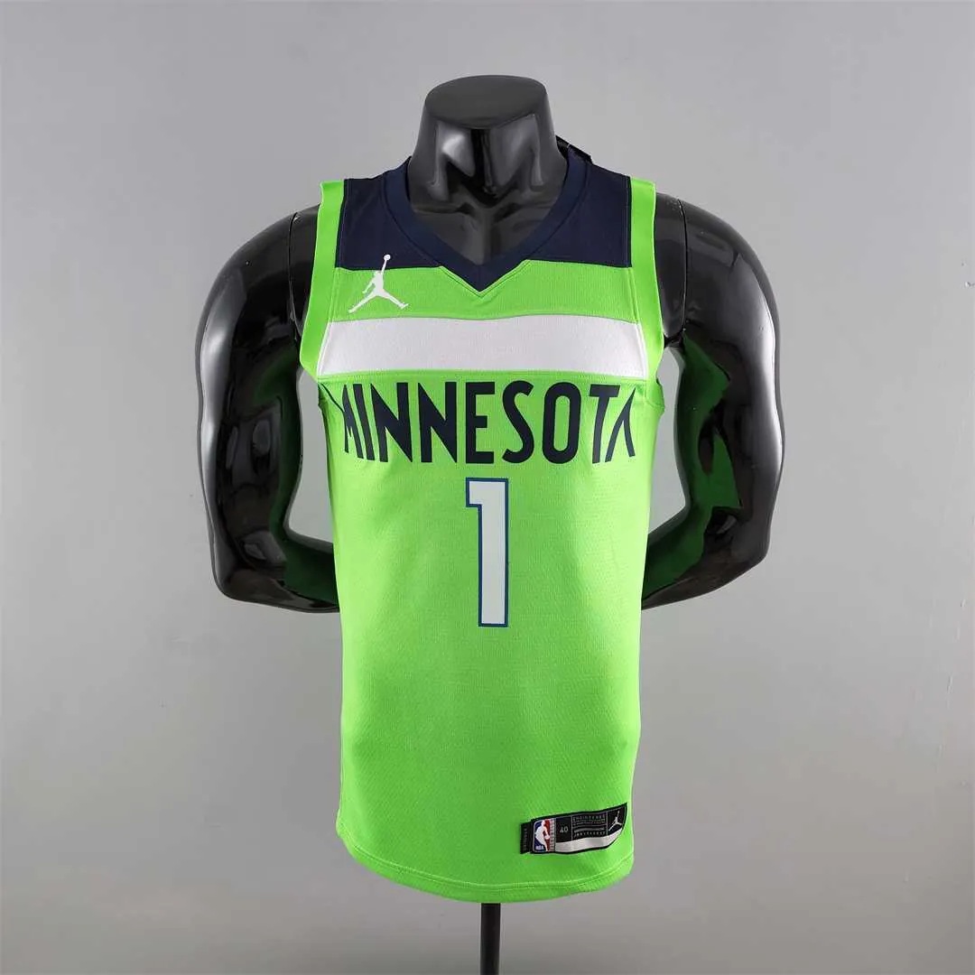 Minnesota Timberwolves EDWARDS#1 Air Jordan NBA Jersey Blue 9