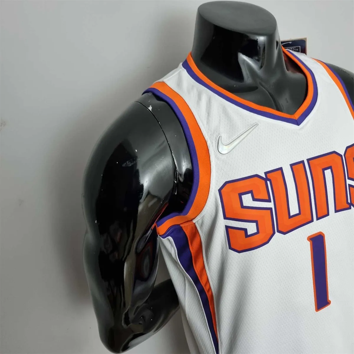 75th Anniversary Booker #1 Phoenix Suns White NBA Jersey 2