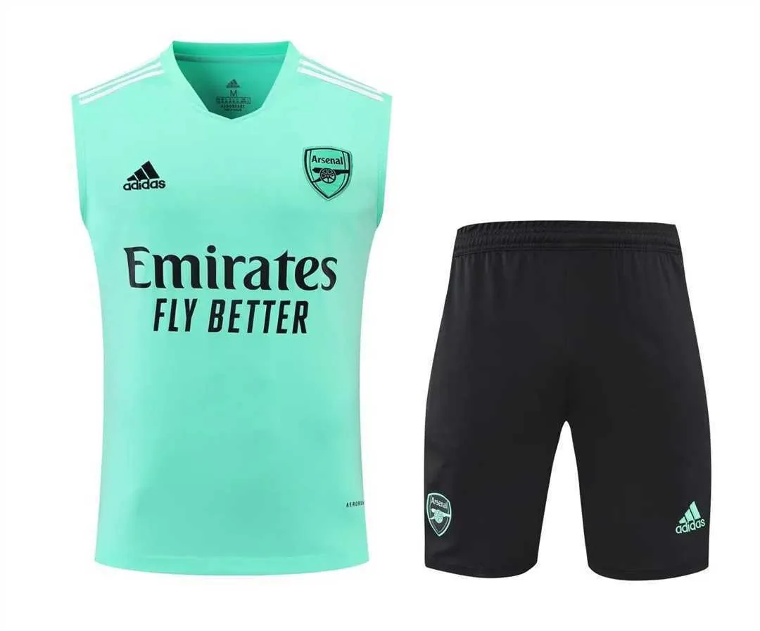 21-22 Arsenal vest training suit kit green 7