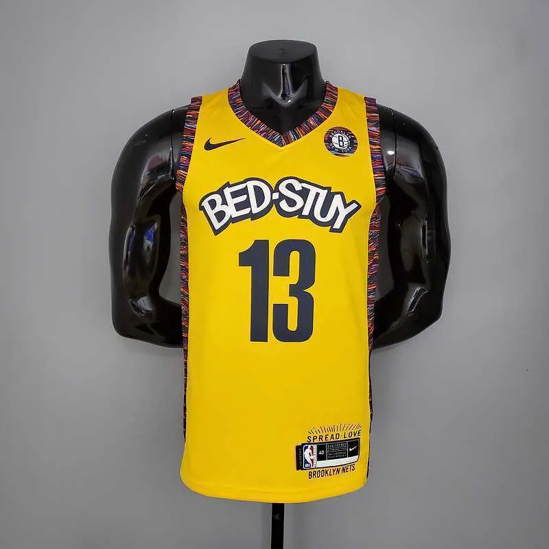 Harden #13 Brooklyn Nets Commemorative Edition Yellow 9