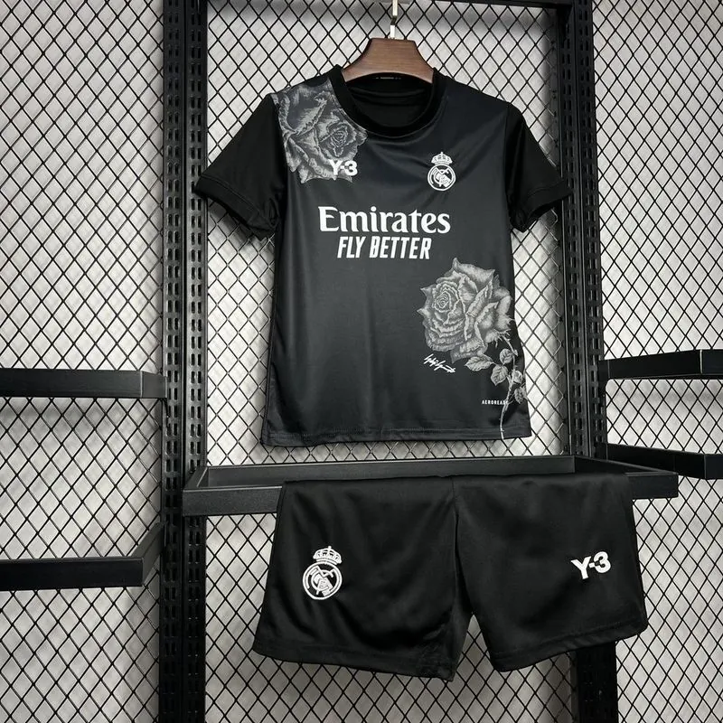 24-25 Real Madrid Y3 Kid Kits Black Youth Apparels AAAAJersey Wholesale Yupoo 2