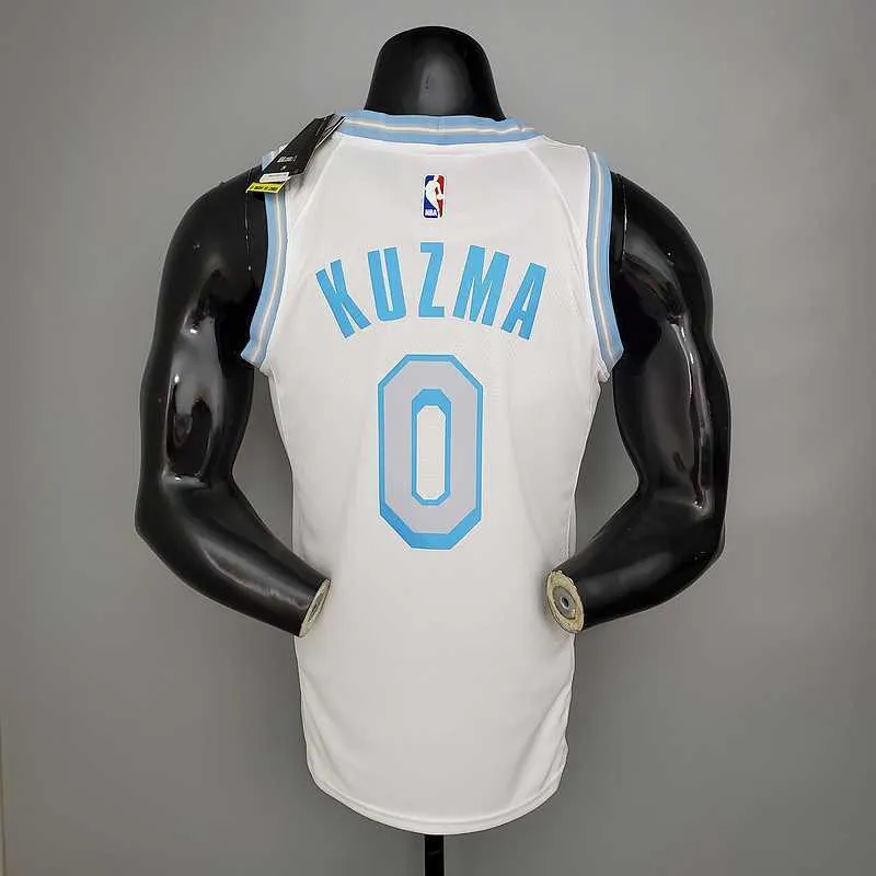 New Lakers KUZMA #0 Crew Neck Retro Limited Edition White 4