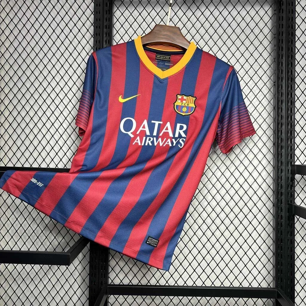 13-14 Barcelona Home Retro Kit Vintage Shirt Sport AAAAJersey Yupoo 2