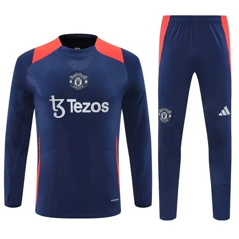 24-25 Manchester United Long Sleeve Training Suit Football Shirts 3