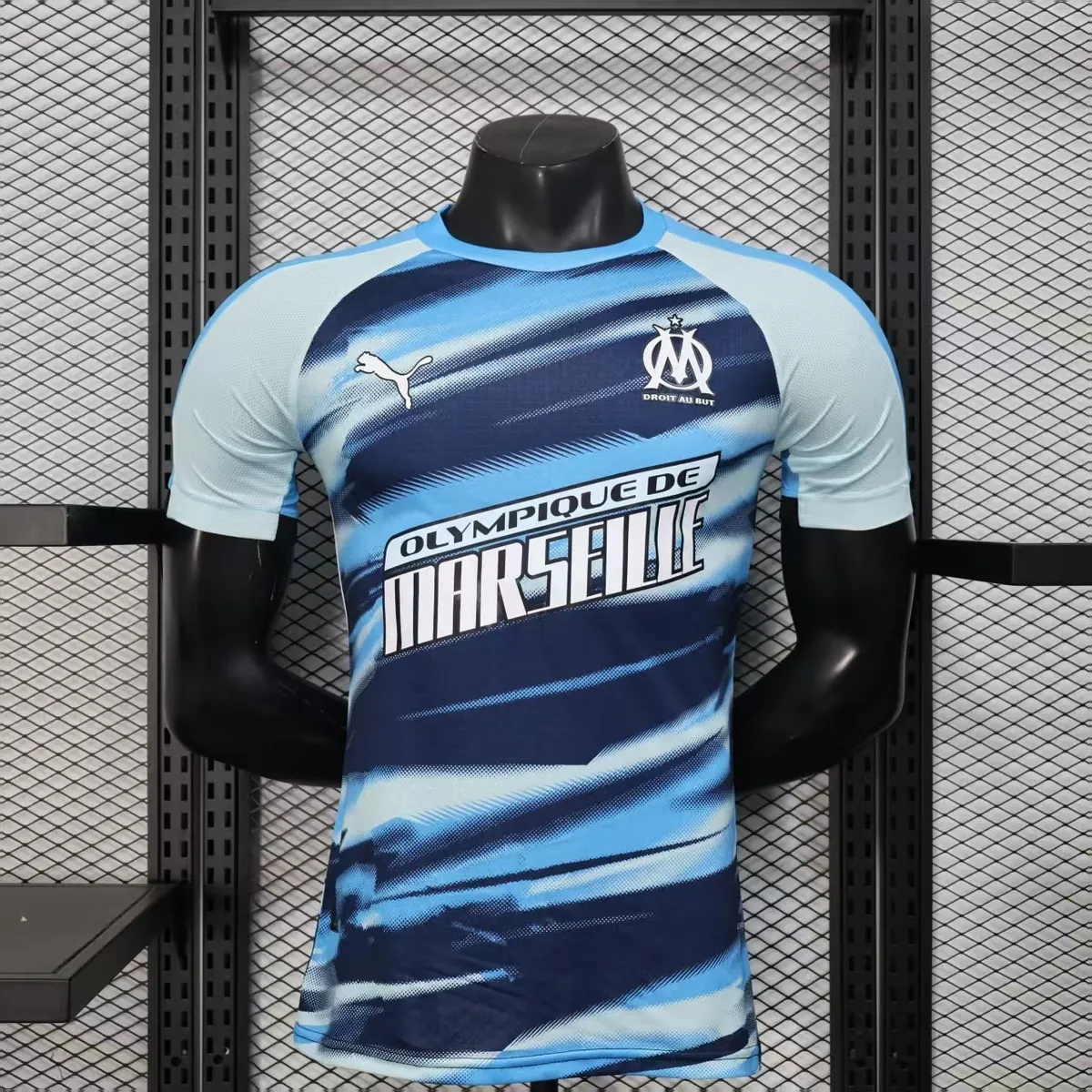 25-26 Marseille blue training jersey Kit Player Version Shirt AAAAJersey Supply Yupoo 6